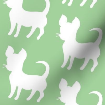 Pastel green chihuahua silhouette (large)