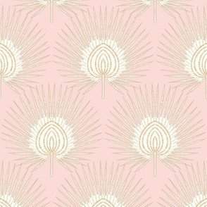 Artdeco Fan Palms (light pink) 12"