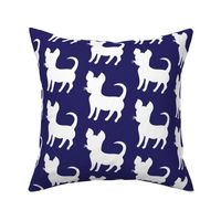 Navy blue chihuahua silhouette (large)