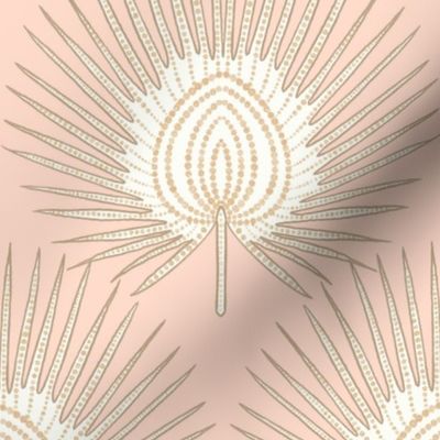 Artdeco Fan Palms (pastel peach) 24"