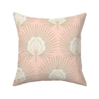 Artdeco Fan Palms (pastel peach) 24"