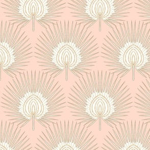 Artdeco Fan Palms (pastel peach) 24"