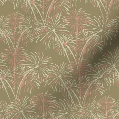 Fireworks Small Pink and Cream on Cafe au Lait