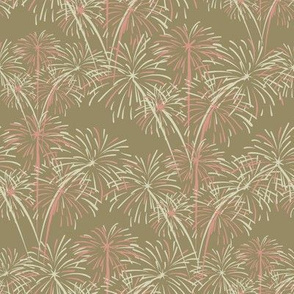 Fireworks Small Pink and Cream on Cafe au Lait