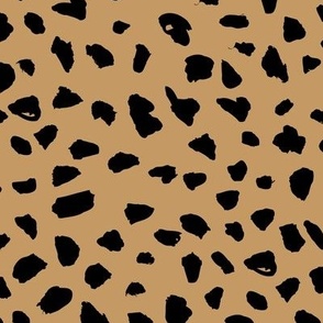 Abstract Dalmatian spots animal print gender neutral boho nursery dots fall winter ochre cinnamon yellow