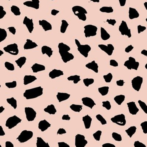 Abstract Dalmatian spots animal print gender neutral boho nursery dots fall winter pale nude pink