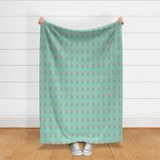 Flamingo Shibori Pattern Coral Mint