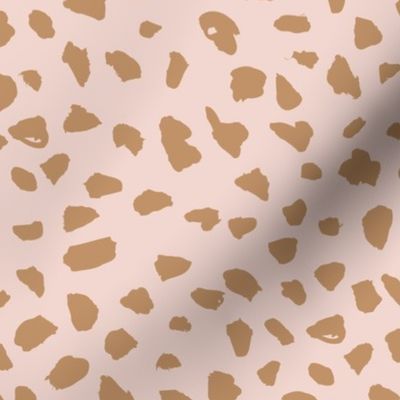 Abstract Dalmatian spots animal print gender neutral boho nursery dots fall winter pale nude cinnamon