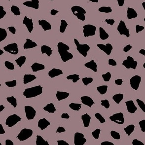 Abstract Dalmatian spots animal print gender neutral boho nursery dots fall winter eggplant purple