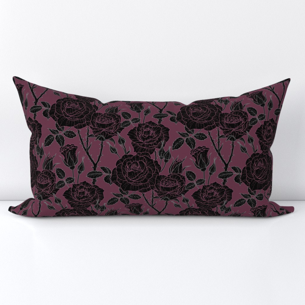 gothic roses purple