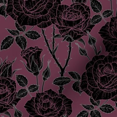 gothic roses purple