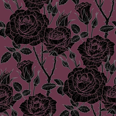 Gothic Roses Fabric, Wallpaper and Home Decor | Spoonflower
