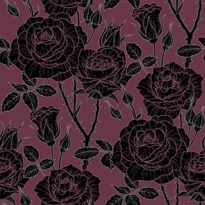 gothic roses purple