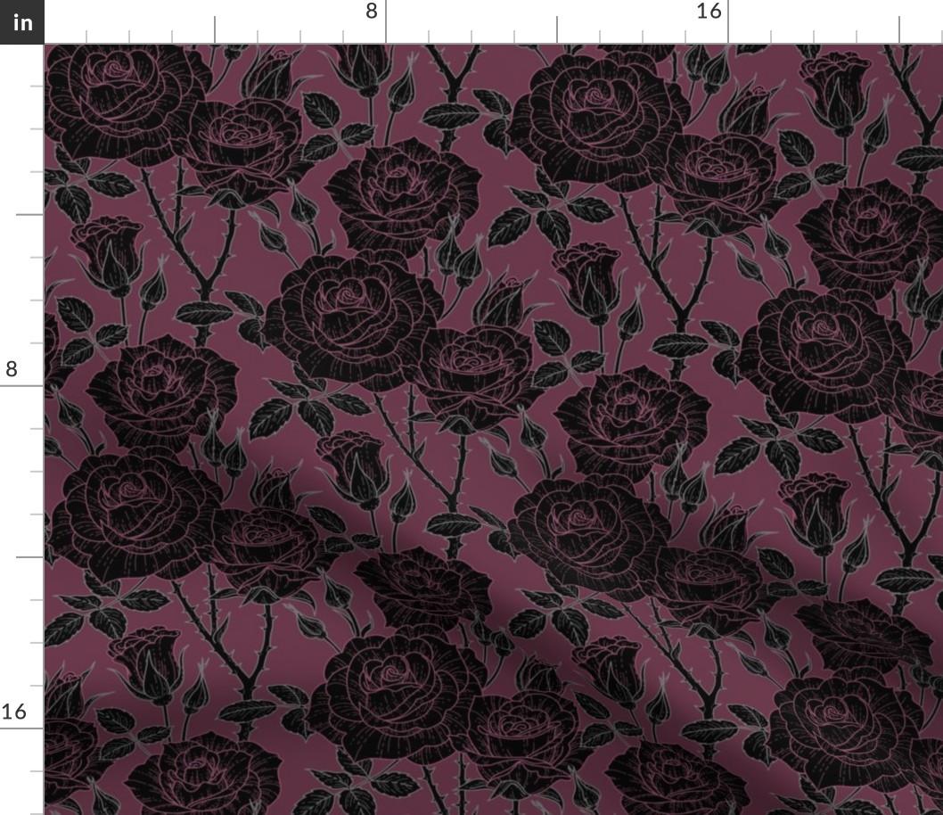 gothic roses purple