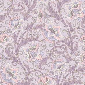 Art Nouveau floral soft lilac