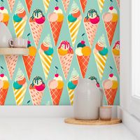 summer ice cream cones // medium scale