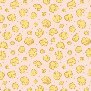 Buttery Movie Popcorn Ditsy on Pastel Pink - Small