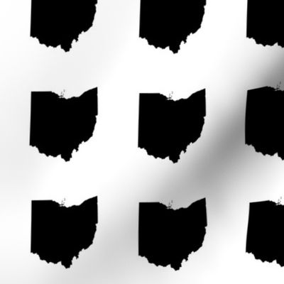 3" Ohio silhouette - black and white