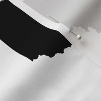 6" Ohio silhouette - black and white