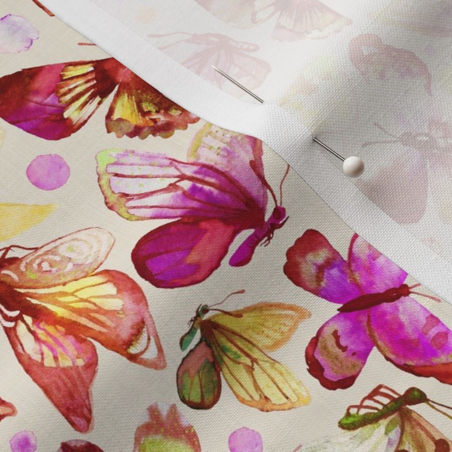 watercolor butterflies  | red - mini