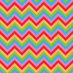 Colorful chevron thick stripes boho retro party