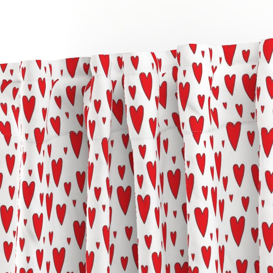 small red hearts on white