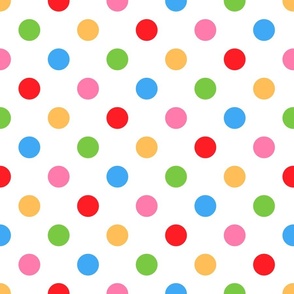 Polka dots colorful party medium