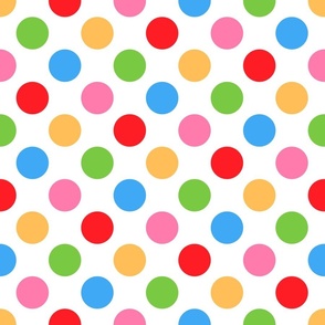 Polka dots colorful party large