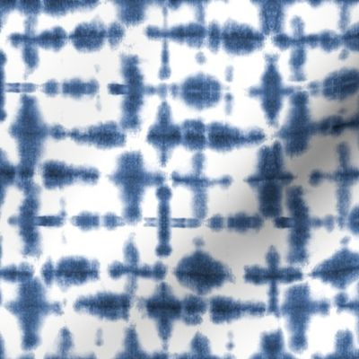 Tie dye shibori indigo blue stripes seamless pattern