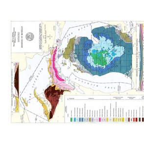 Michigan geology fat quarter tote