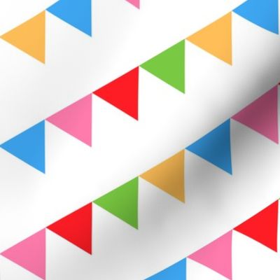 Colorful diagonal Party flags