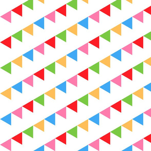 Colorful diagonal Party flags