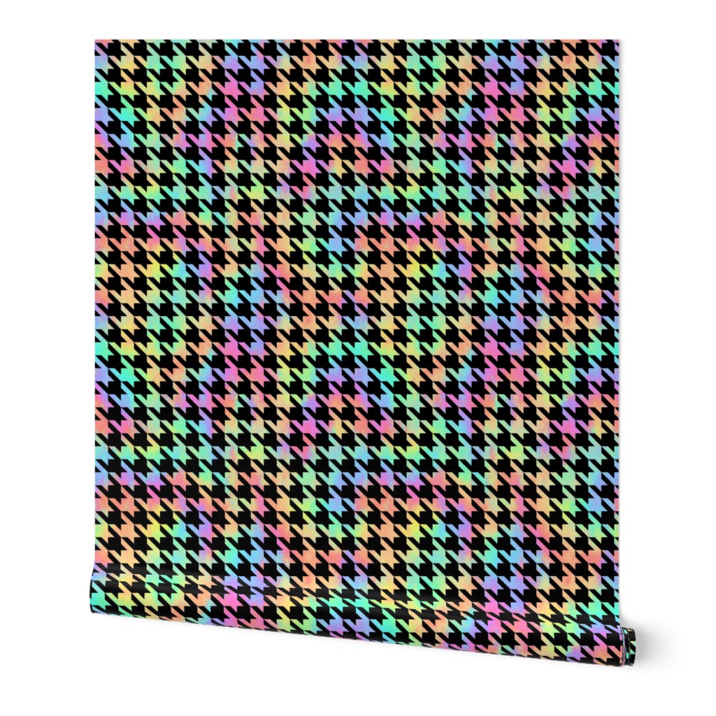 Tie Dye Rainbow Houndstooth