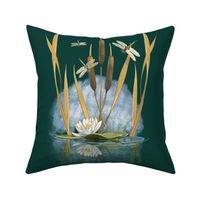 21” Square Dragonfly Pond | Deep Green