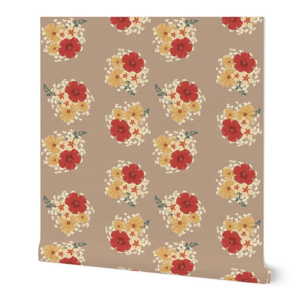 floral-beige