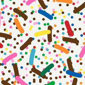 Rainbow Sprinkles on Vanilla Ice Cream