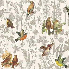 Birds Linen 