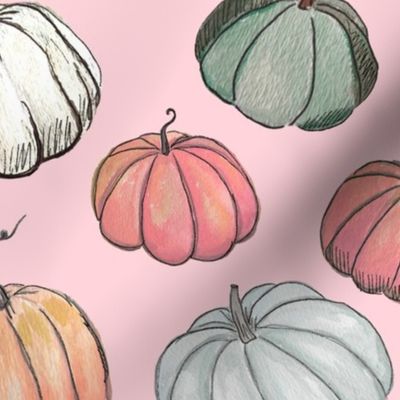 Autumn Pumpkin Patch // Lt Pink