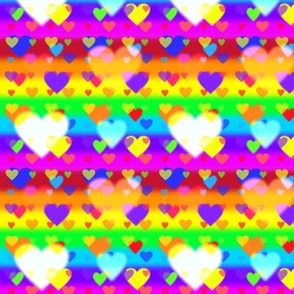 new heart rainbow