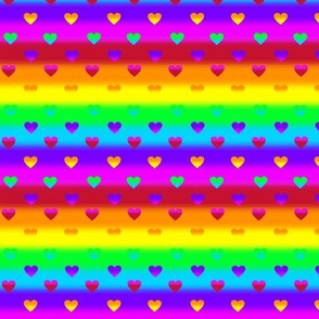 Rainbow hearts