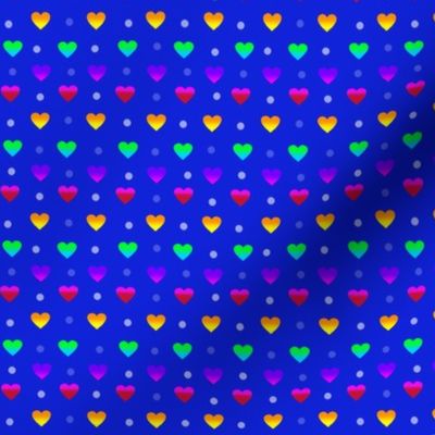 Rainbow hearts and spots