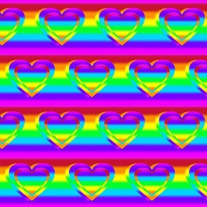 Layered heart rainbow