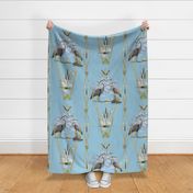 Great Blue Heron Small | Soft Blue