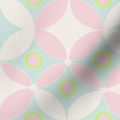 Spring Locked Circle Pastel Pattern Print - Medium Scale, Textured - Spring And Summer 2022 - Vanessa Peutherer 2022