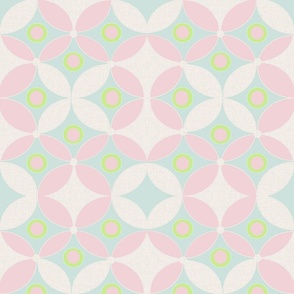 Spring Locked Circle Pastel Pattern Print - Medium Scale, Textured - Spring And Summer 2022 - Vanessa Peutherer 2022