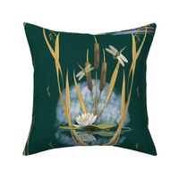 Great Blue Heron Small | Green Deep