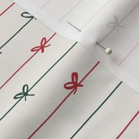 Christmas ribbons in red and green