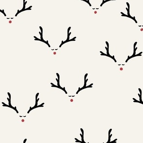 Reindeer antlers red nose stag festive Christmas-30