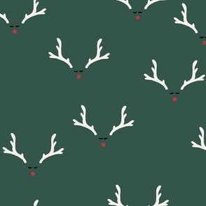 Reindeer antlers red nose stag festive Christmas