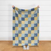 swedish summer flowers cheater quilt | 6 inch squares